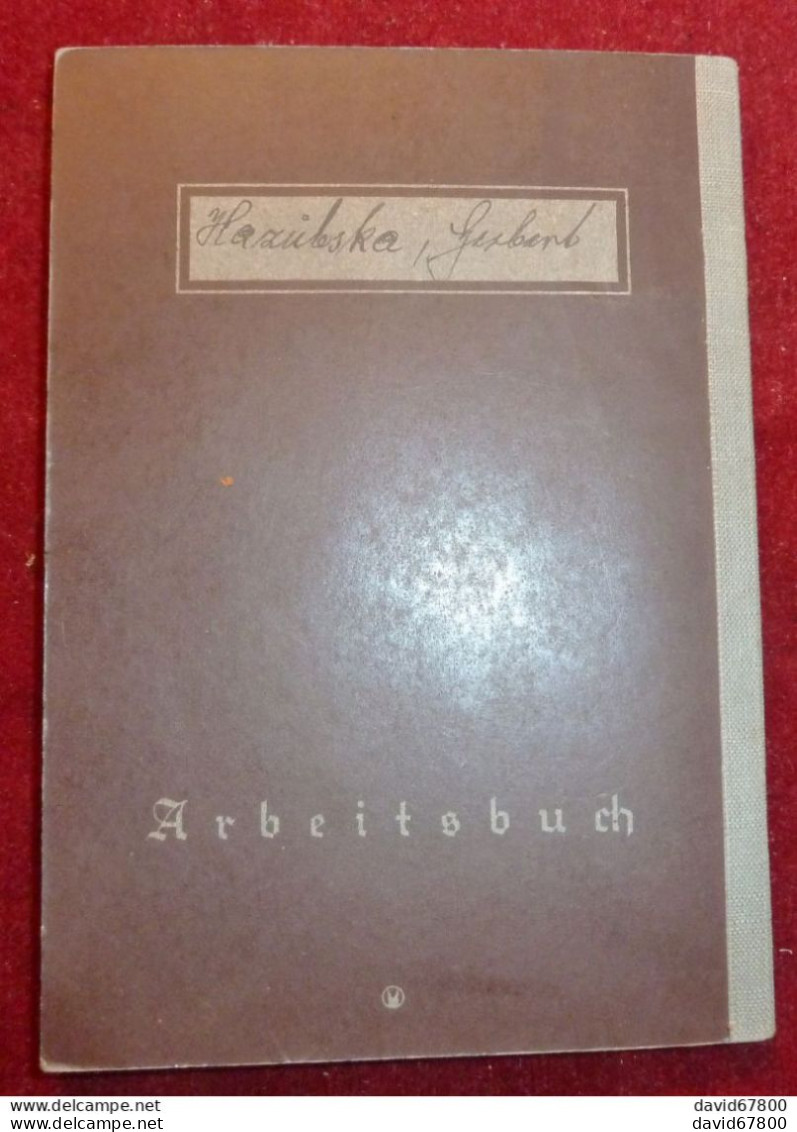 Arbeitsbuch Livret Soldat Allemand 1939/1945 German WW2 Équipement Soldat - 1939-45