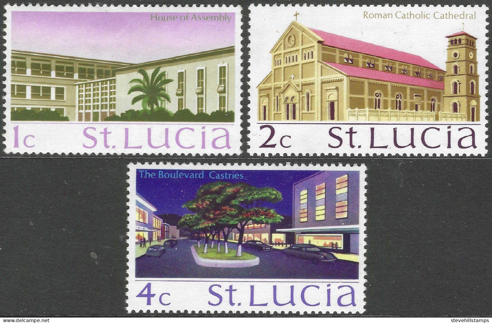 St Lucia. 1970 Definitives. 3 MH Values To 4c. SG 276etc M3162 - Ste Lucie (...-1978)