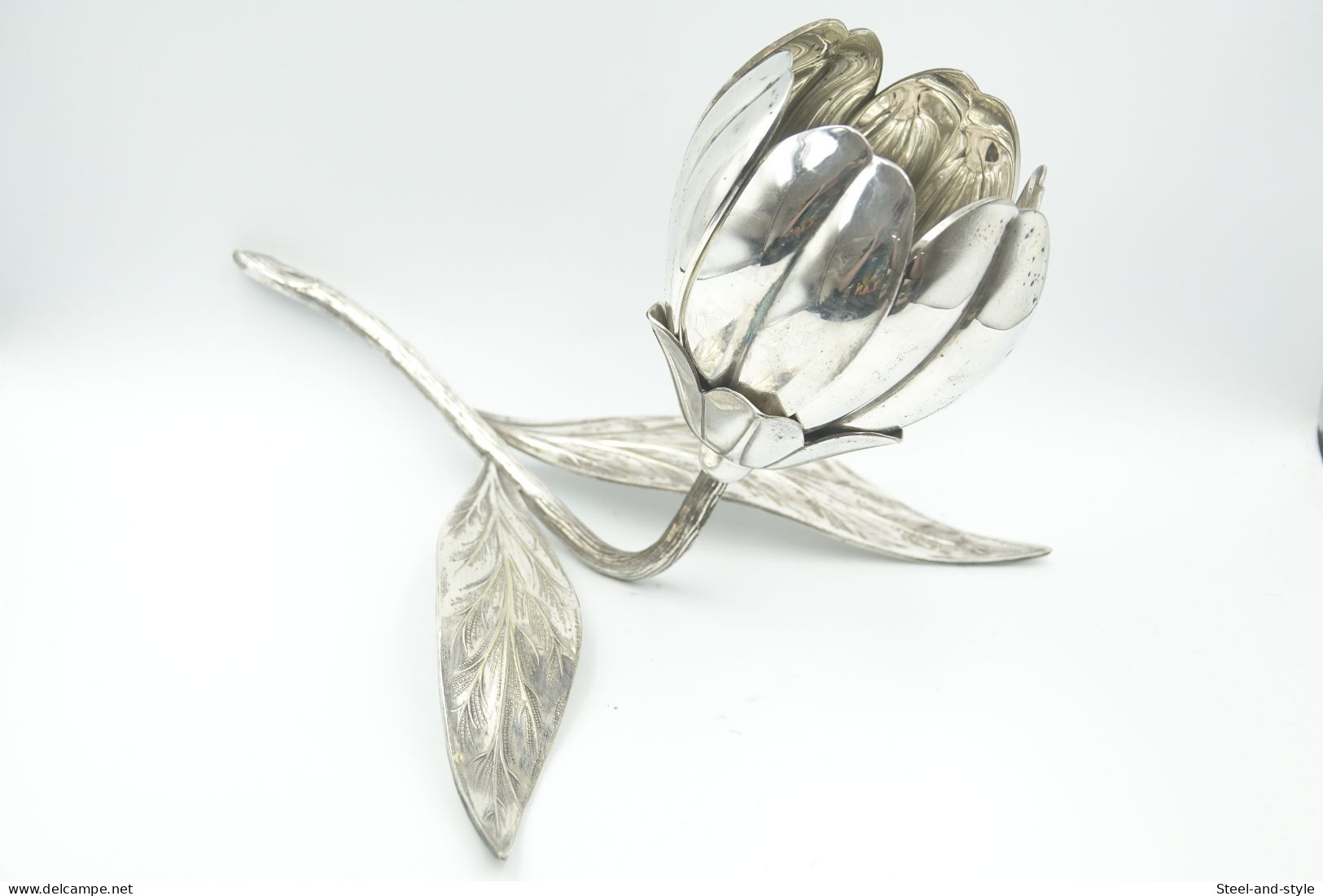 Design : SILVERWARE : Silver Plated Ashtray Flower - Design : Meneses - Made In Spain - 1960 - 70 's - Otros & Sin Clasificación