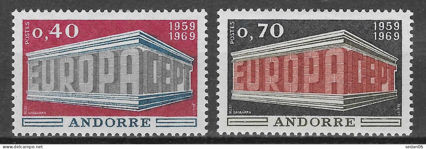 ANDORRE FRANCAIS N°194/195* (europa 1969) - COTE 40.00 € - 1969