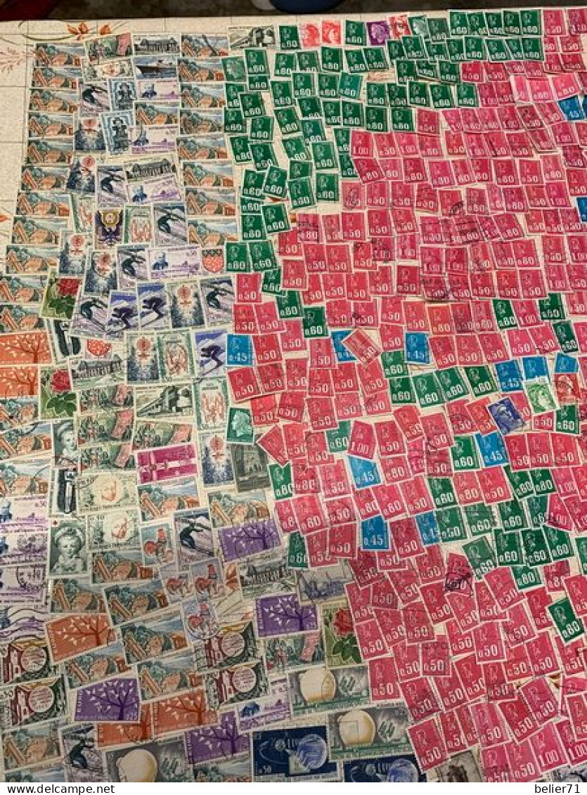 Vrac De Timbres De France, Toutes Périodes, Touts états Aucun Tri Particulier Fait - Kilowaar (min. 1000 Zegels)