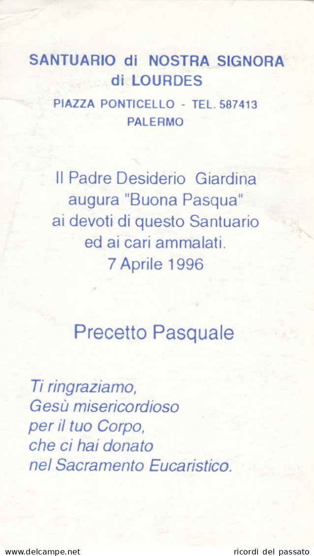 Santino Ricordo Precetto Pasquale 1996 - Imágenes Religiosas