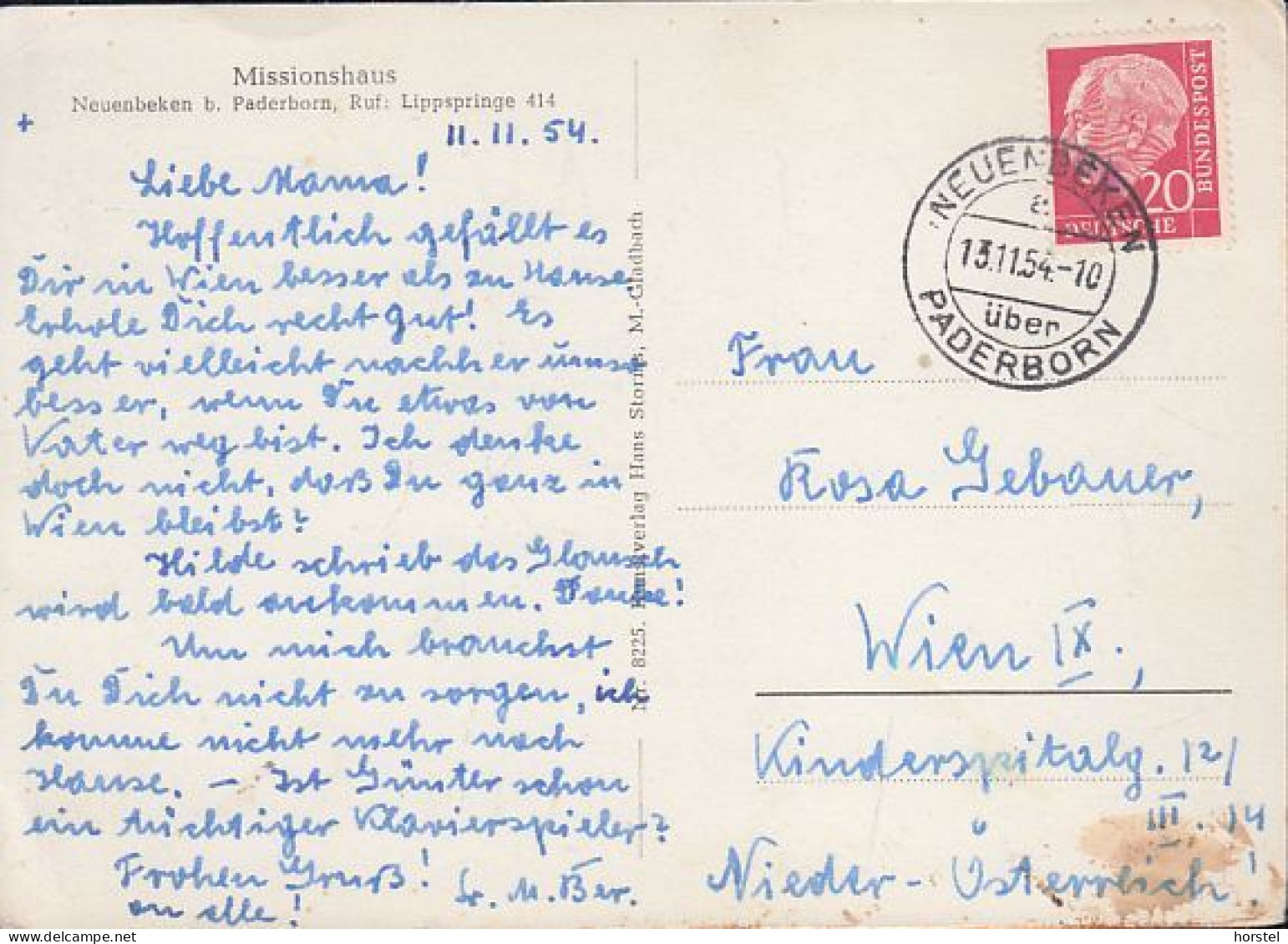 D-33100 Paderborn Neuenbeken - Missionshaus - Nice Stamp - Siehe Stempel über Paderborn ! - Paderborn