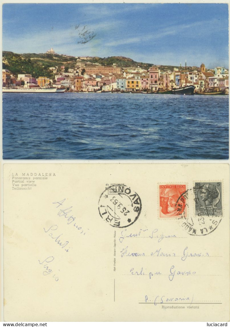 LA MADDALENA -SASSARI -PANORAMA PARZIALE 1963 - Sassari