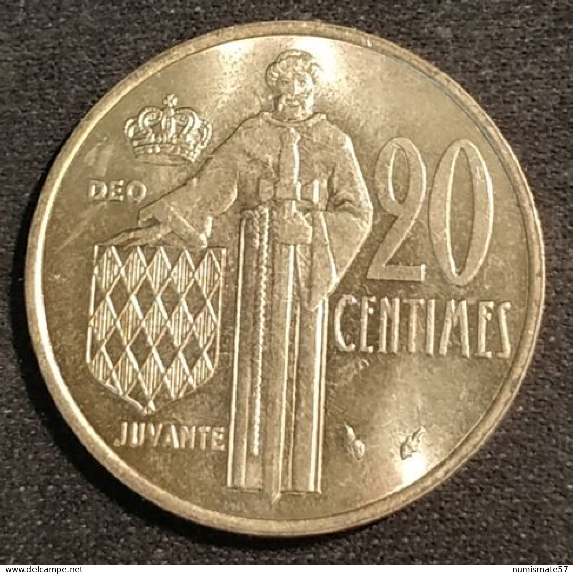 Pas Courant - MONACO - 20 CENTIMES 1976 - Rainier III - KM 143 - 1960-2001 New Francs