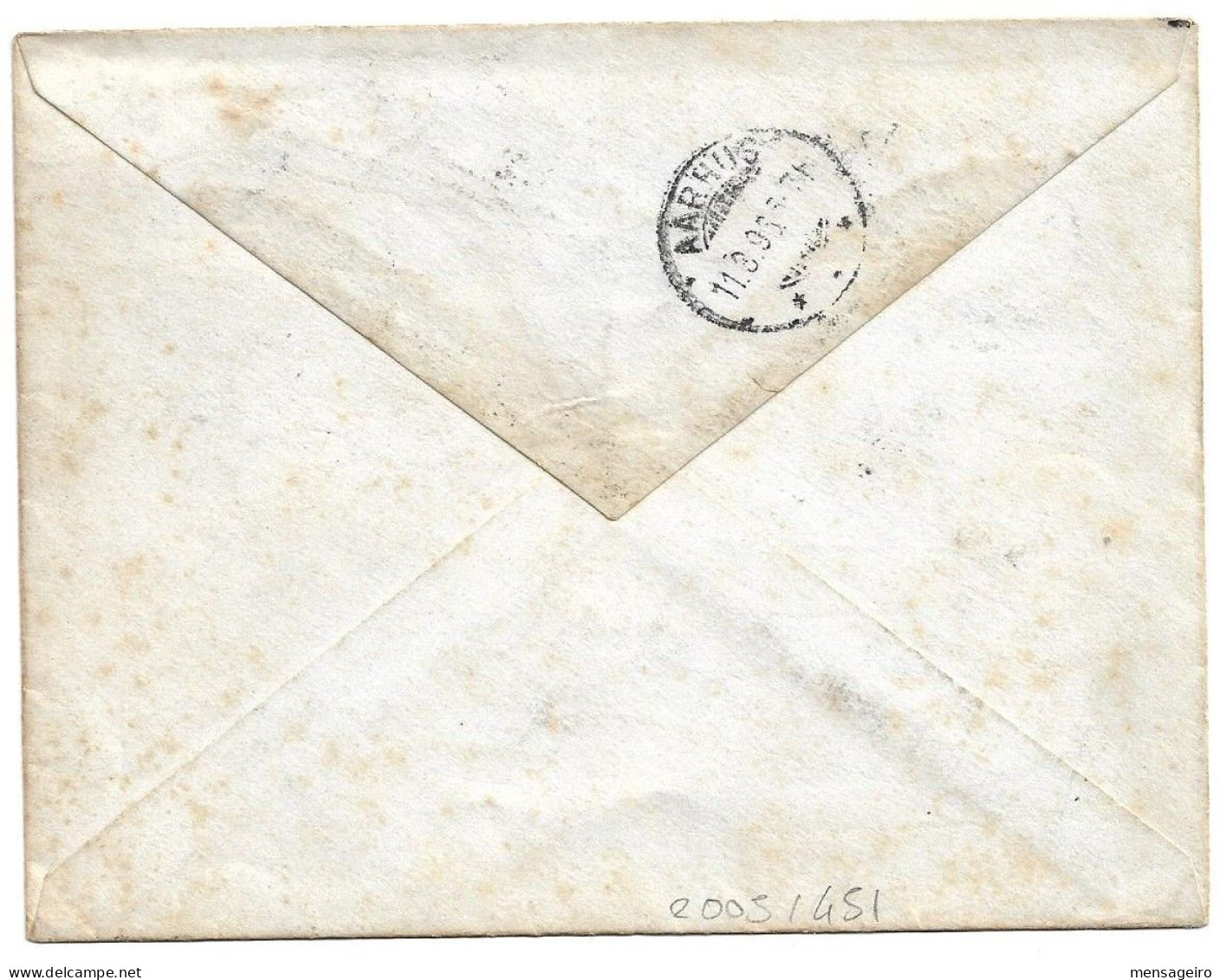 (C04) - UPRATED 5 M. STATIONERY WITH 2M. + 3M. STAMPS PORT SAID => DENMARK 1896 - 1866-1914 Khédivat D'Égypte