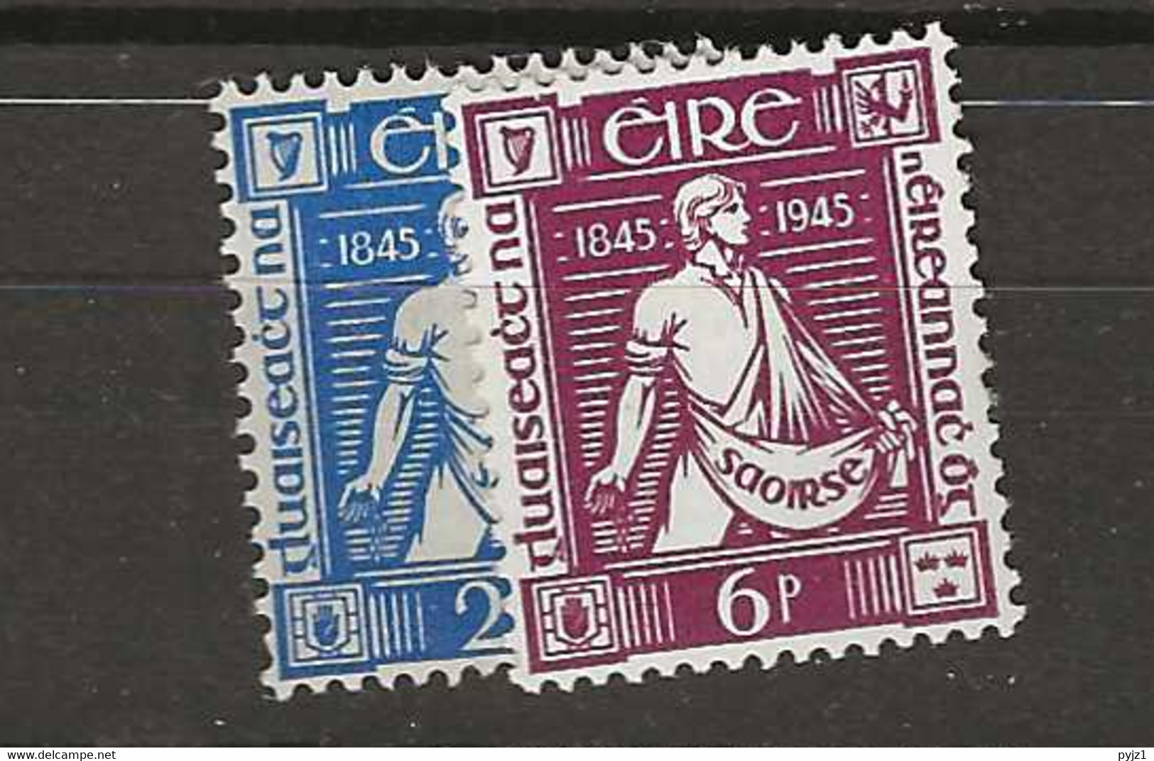 1945 MH Ireland Mi 96-97 - Unused Stamps