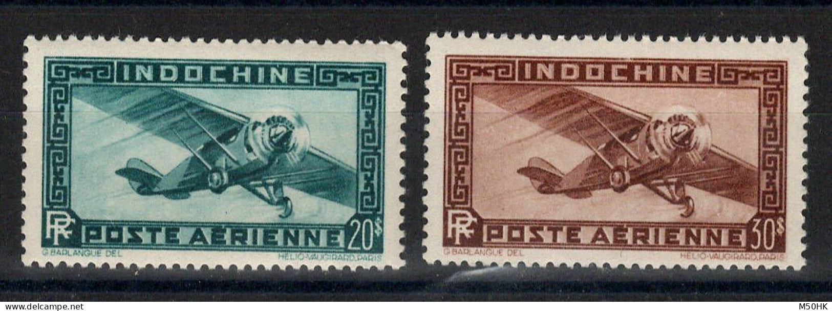 Indochine - YV PA 46 & 47 N** MNH Luxe Complete , Cote 41 Euros - Luchtpost