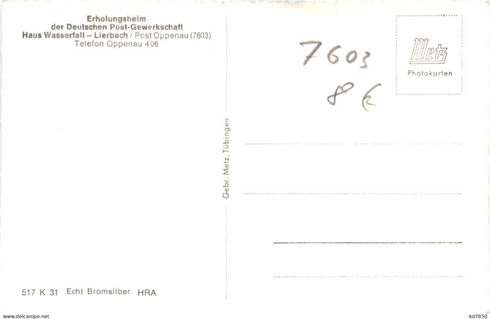 Lierbach - Erholungsheim Der Deutschen Post Gewerkschaft - Oppenau - Oppenau