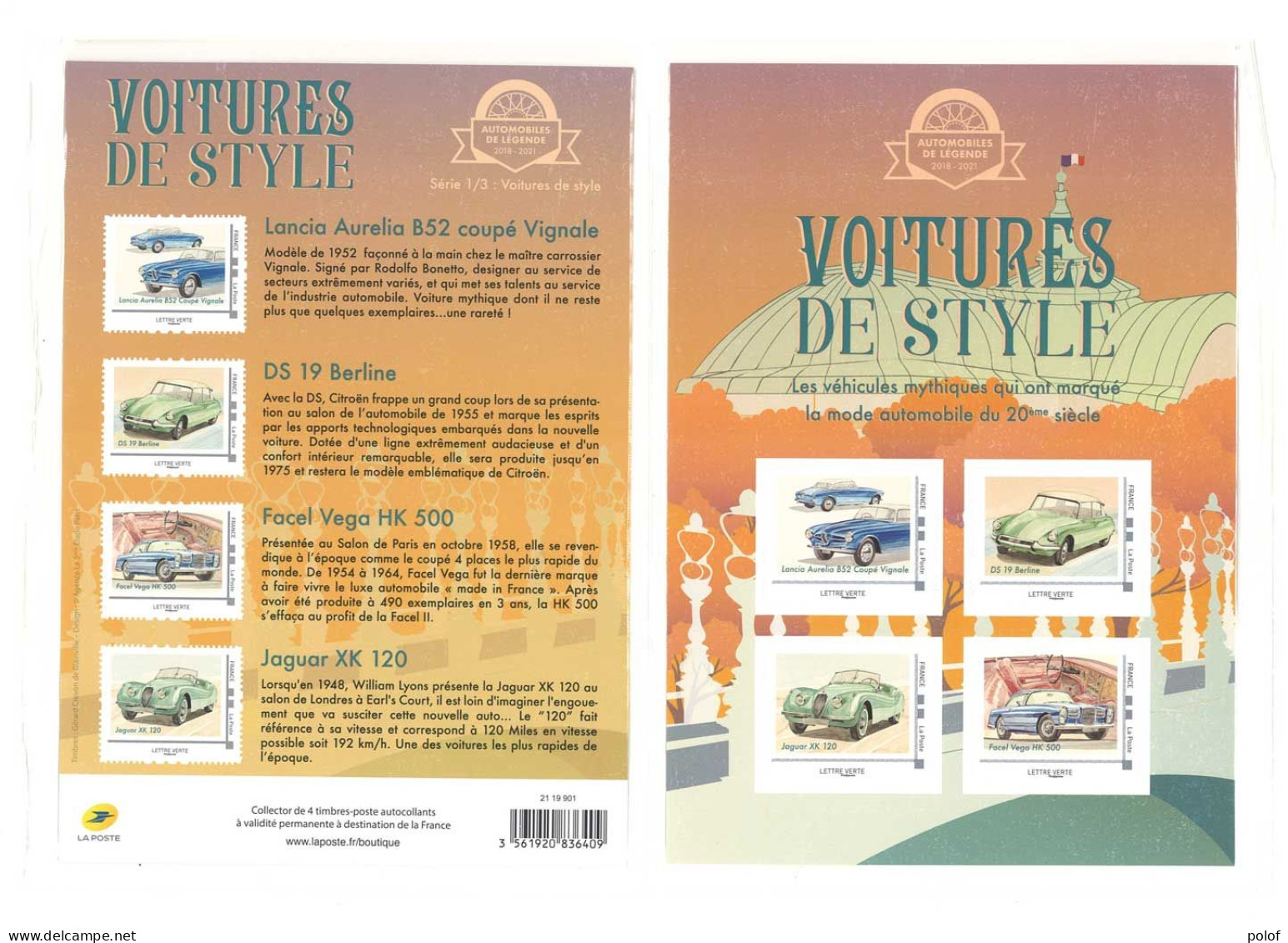 COLLECTOR - Voitures De Style 3 Blocs De 4 Timbres (Sous Blister) Gd Palais, Chantilly, Studio  (C 30) - Collectors