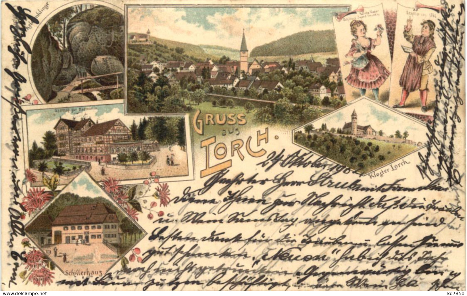 Gruss Aus Lorch - Litho - Lorch