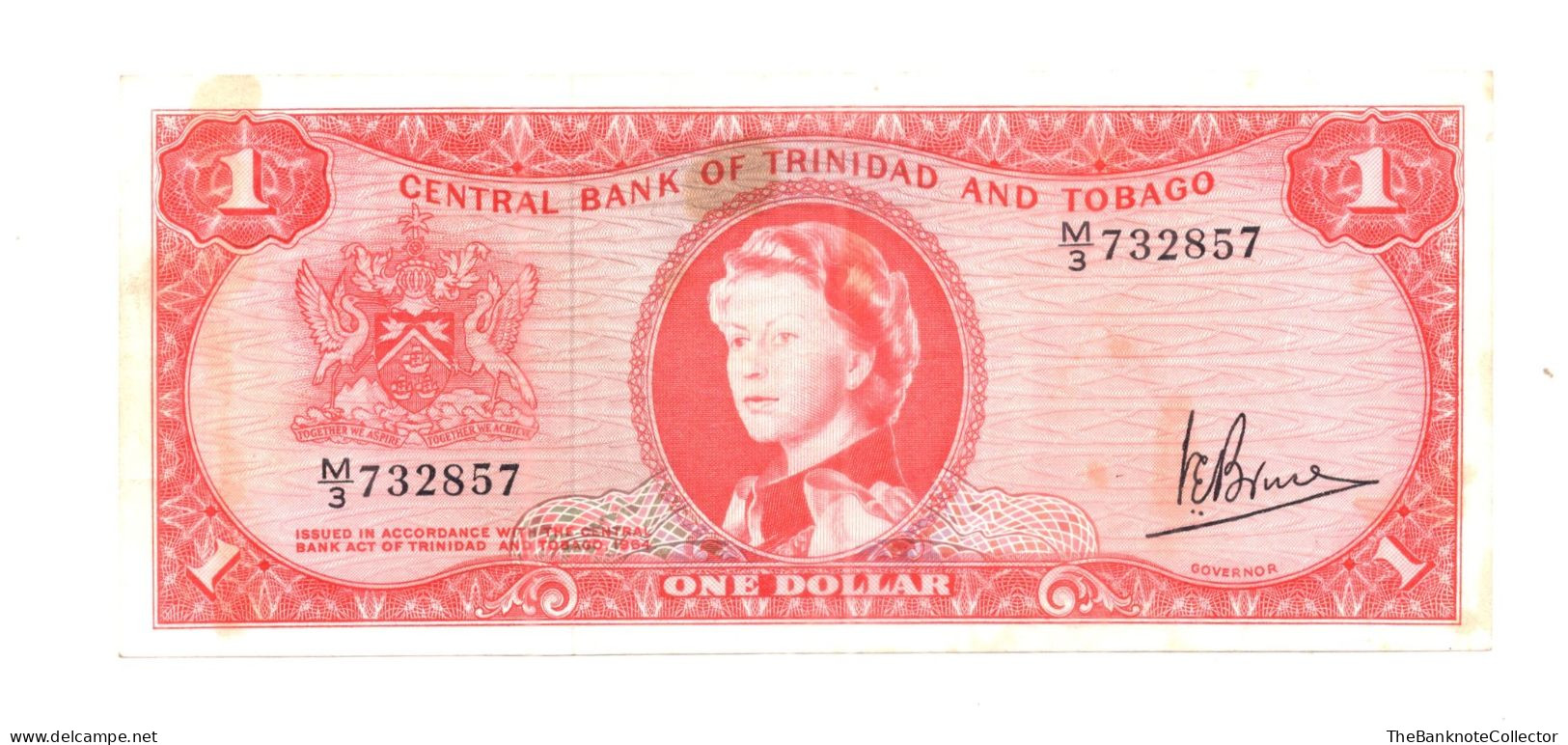 Trinidad And Tobago 1 Dollar 1964 QEII P-26 Very Fine - Trindad & Tobago