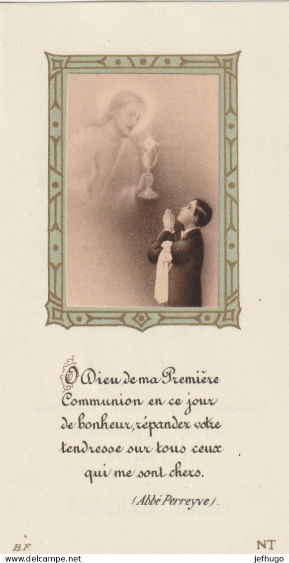 79 - IMAGE RELIGIEUSE PREMIERE COMMUNION 66 A RIVESALTES LE 31 MAI 1942 .....B.F. - Santini