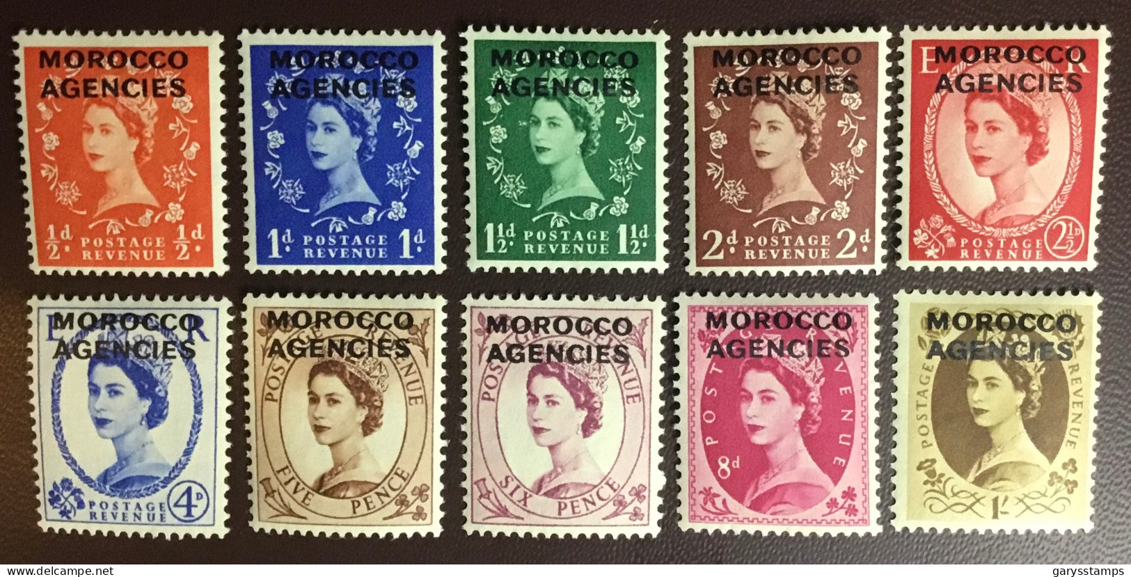 Morocco Agencies British 1952 Definitives Set MNH - Bureaux Au Maroc / Tanger (...-1958)