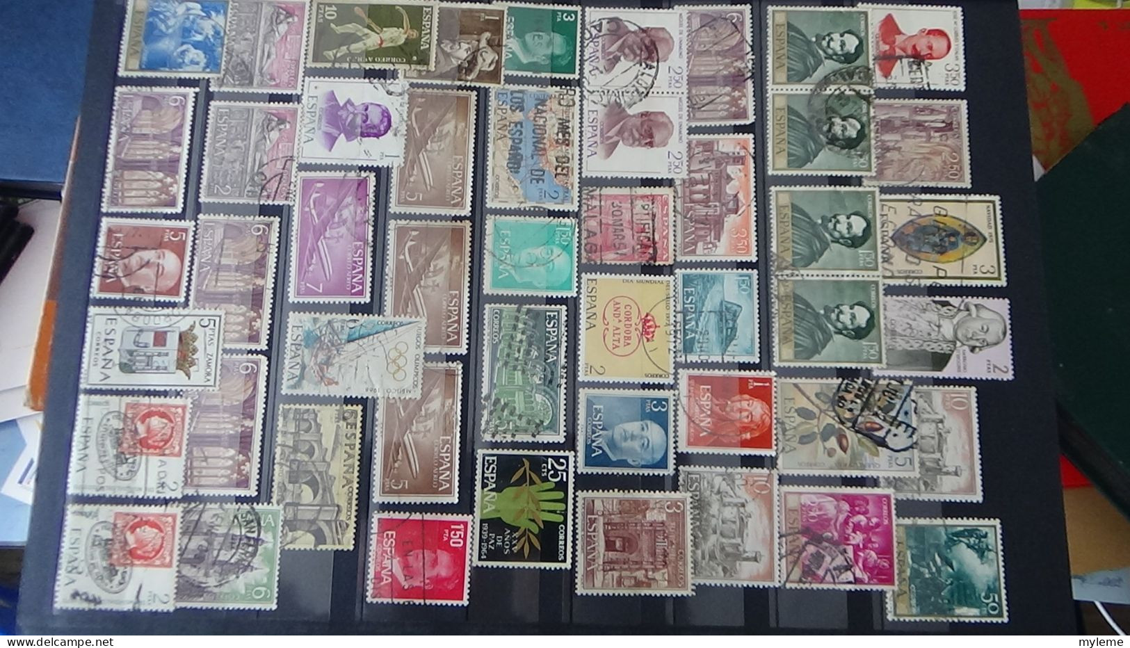 AZ136 Bel Ensemble De Timbres Oblitérés D'Espagne + Plaquette De Timbres ** De France.  A Saisir !!! - Collections (with Albums)