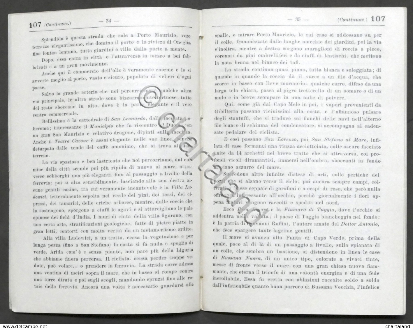 TCI - Guida Turistica Delle Strade Di Grande Comunicazione Genova - Nizza - 1903 - Altri & Non Classificati