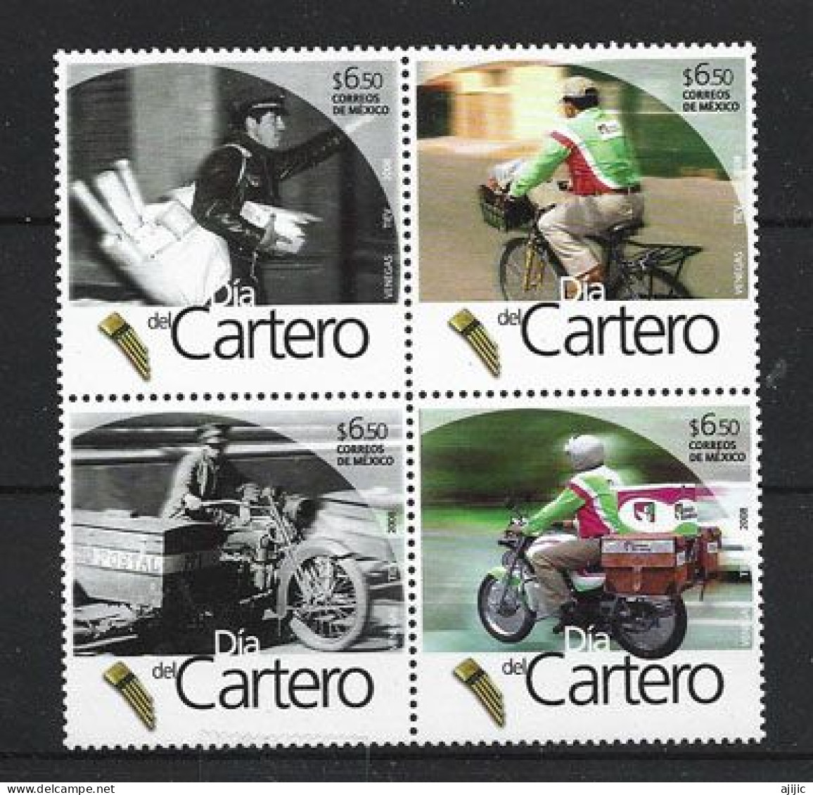 Mexico. Jour Du Facteur 2008.   Bloc De 4  Timbres Neufs **  (Dia Del Cartero) - Mexique