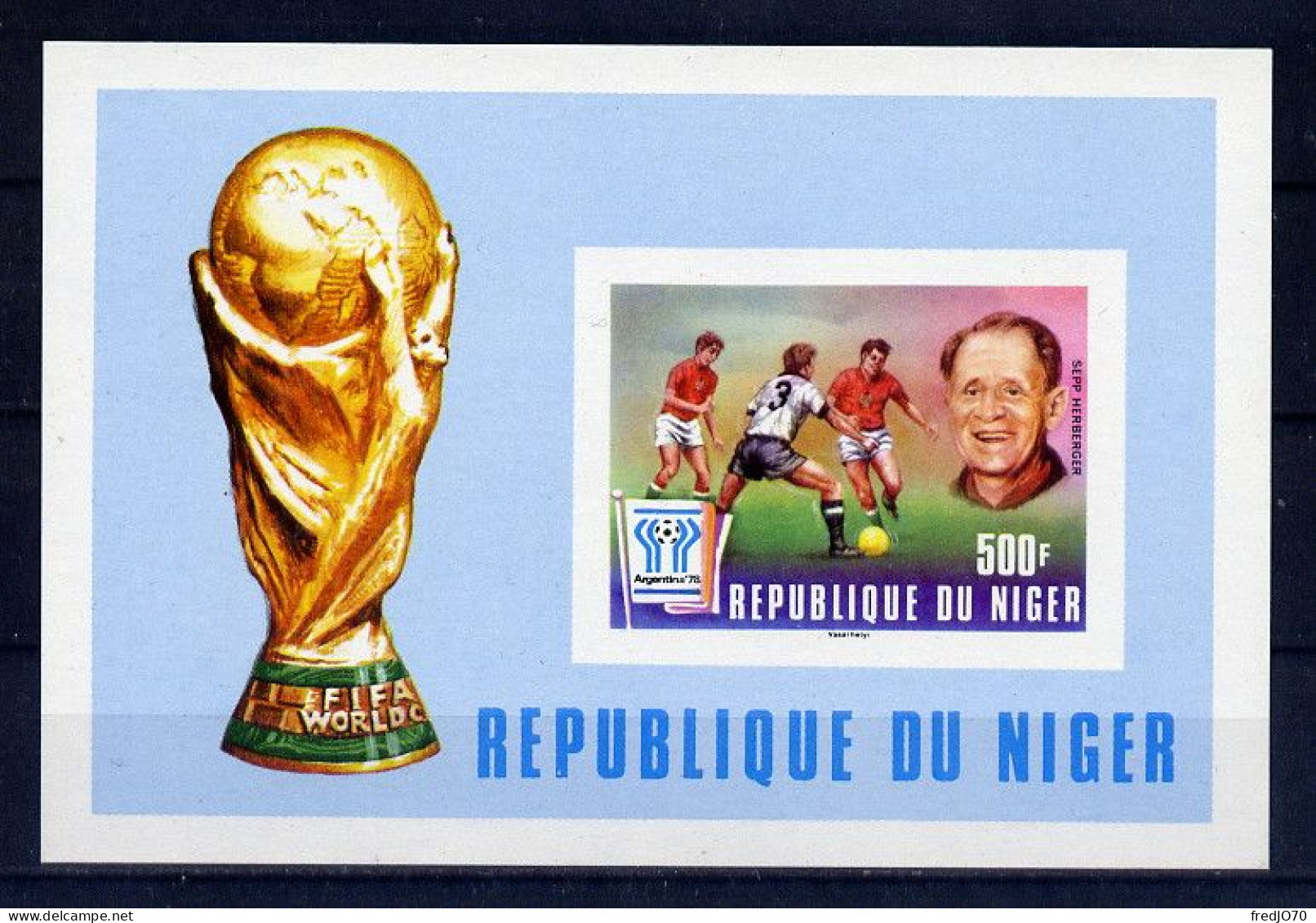 Niger Bloc Non Dentelé Imperf Football CM 78 ** - 1978 – Argentine