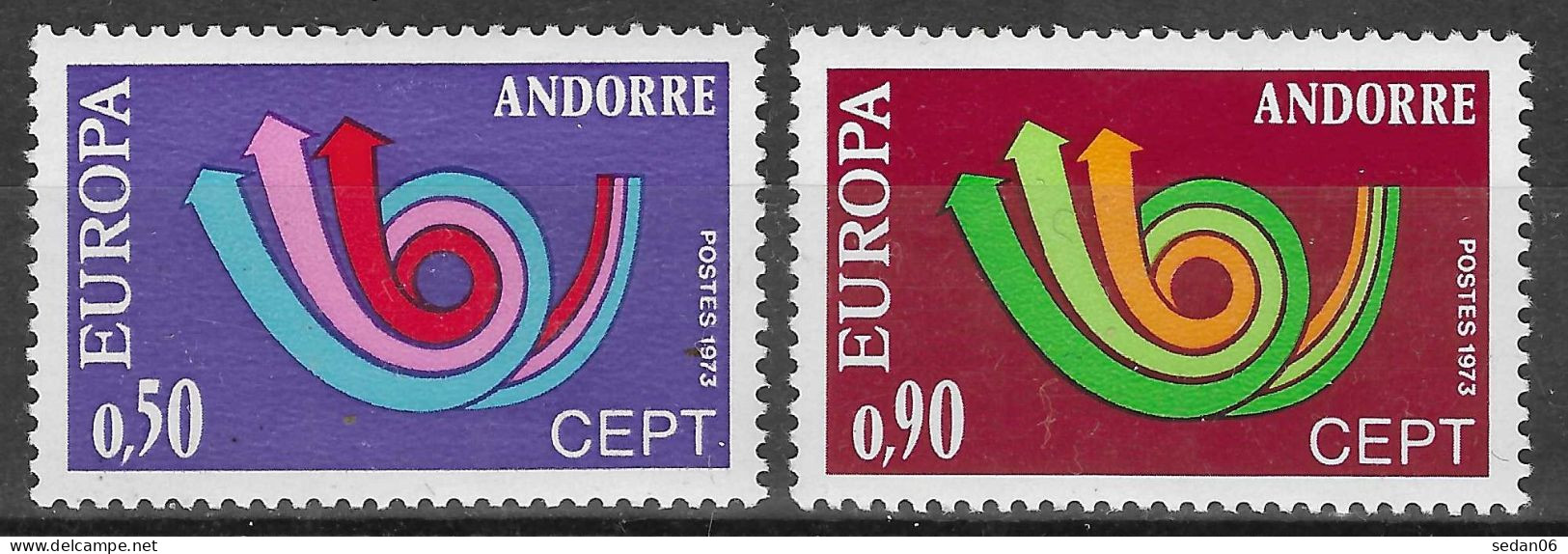 ANDORRE FRANCAIS N°226/227* (europa 1973) - COTE 40.00 € - 1973