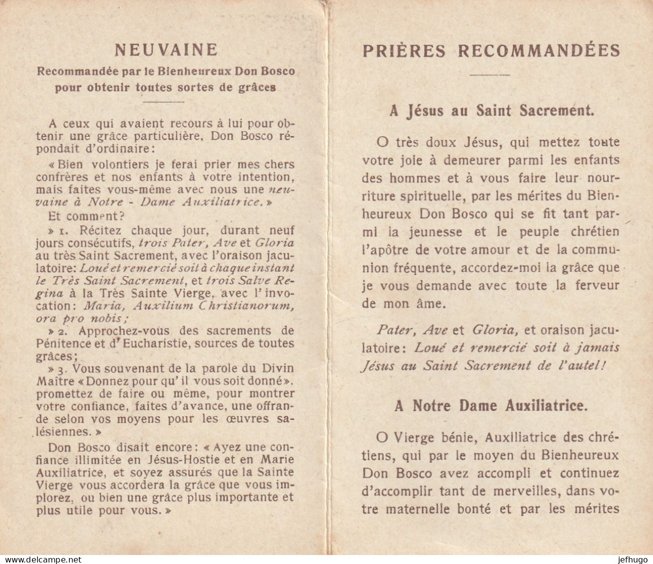 79 - IMAGE RELIGIEUSE BIENHEUREUX JEAN BOSCO - Imágenes Religiosas