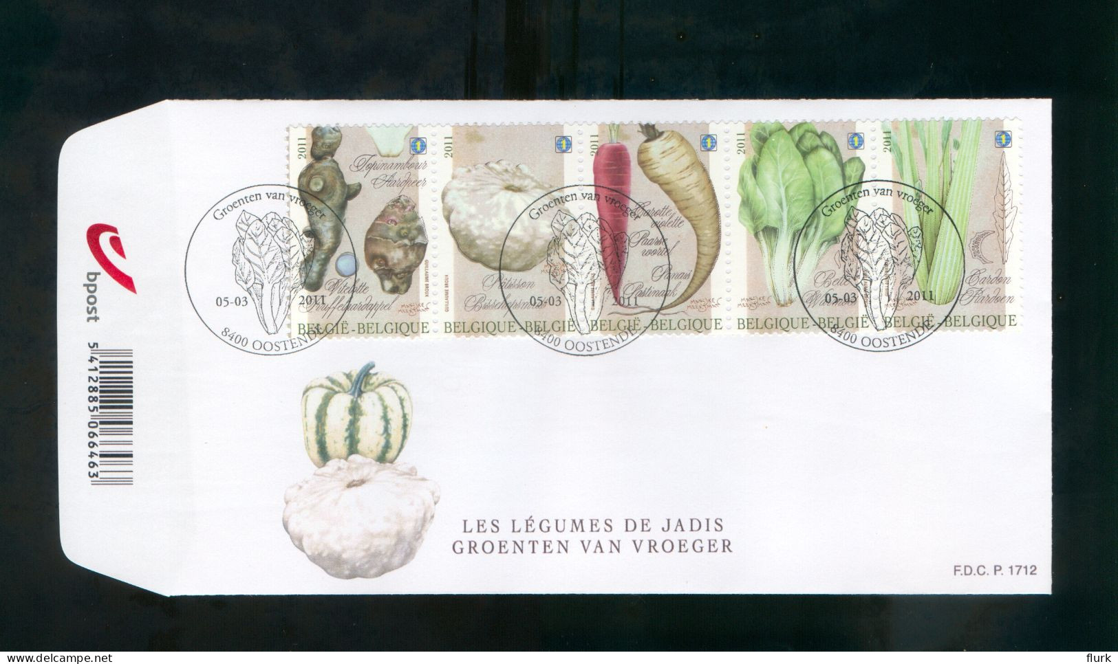 België FDC 4105-4109 Perfect - 2011-2014