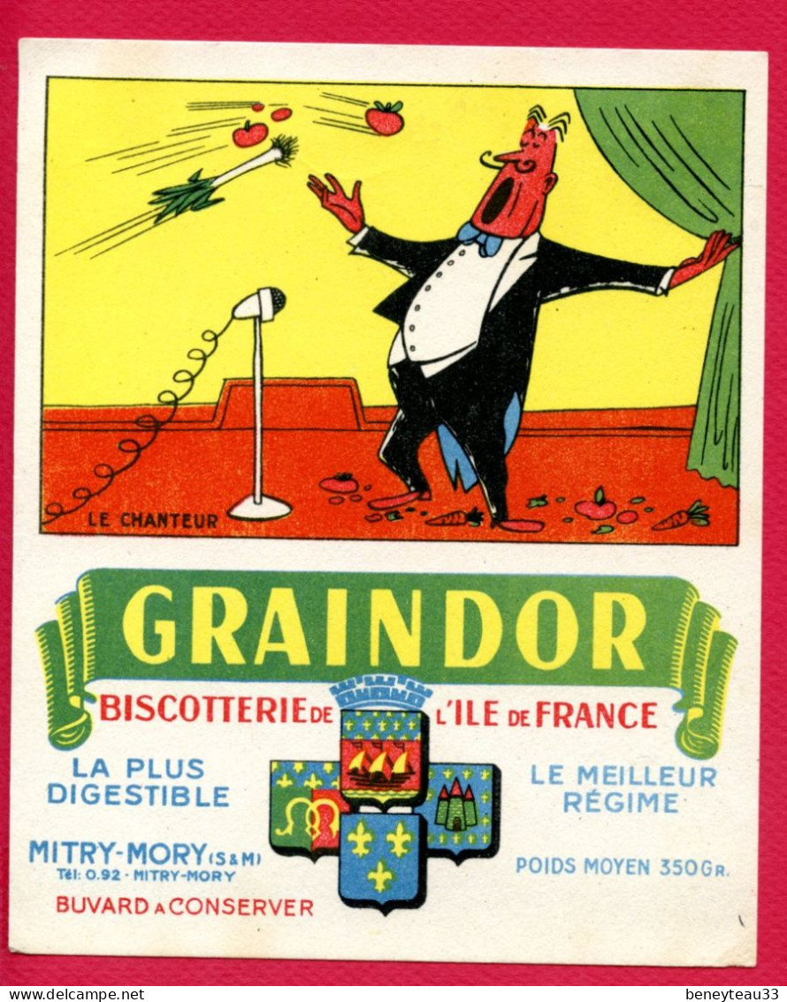 BUVARDS (Réf : BUV 015) GRAINDOR BISCOTTERIE DE L'ILE DE FRANCE MITRY-MORY (S&M) - Biscottes