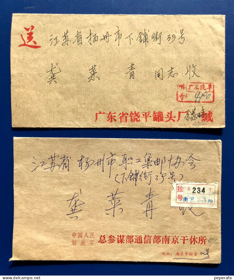 CHINA  2 SOBRES CIRCULADOS COVERS - Airmail