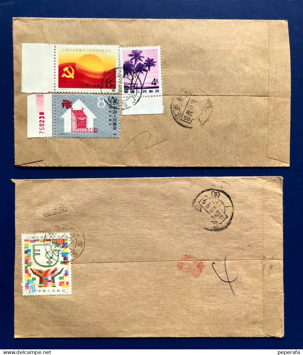 CHINA  2 SOBRES CIRCULADOS COVERS - Airmail