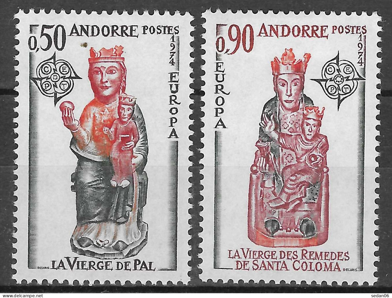 ANDORRE FRANCAIS N°237/238* (europa 1974) - COTE 55.00 € - 1974