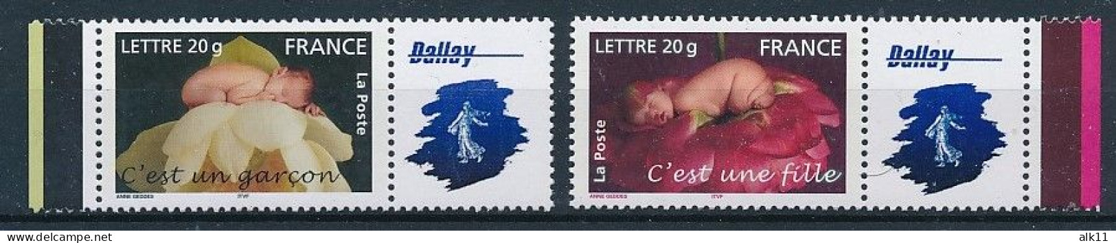 France 2005 - F3804Aa 3805Aa Deux Timbres Fille Et Garcon Personnalisés Logo Dallay  - Neuf - Nuovi
