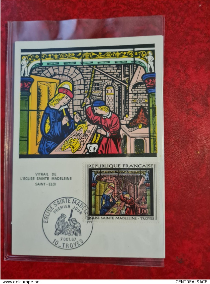 FDC 1967 MAXI   TROYES VOTRAIL EGLISE SAINTE MADELEINE - Zonder Classificatie