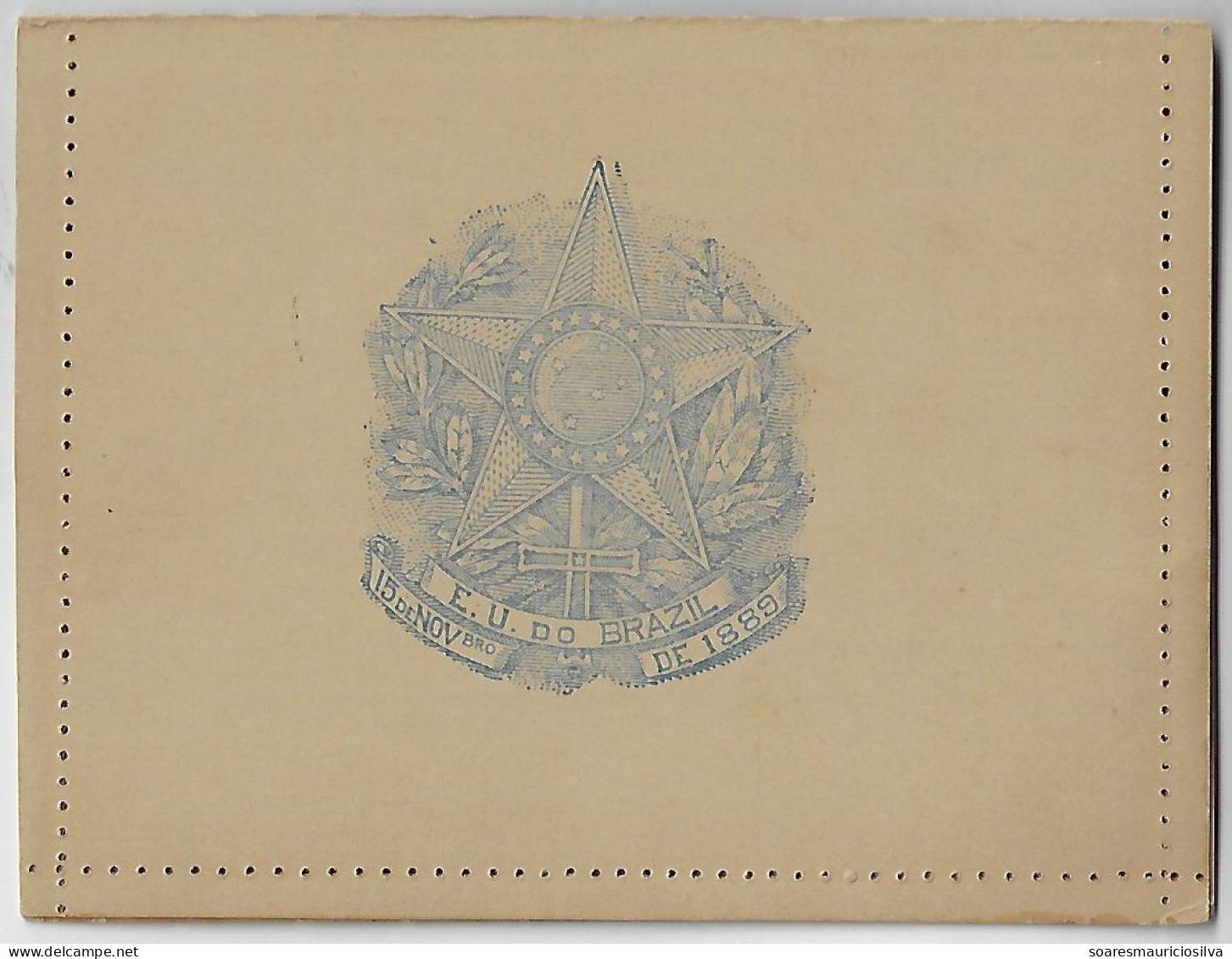 Brazil 1906 Postal Stationery Letter Sheet 3rd Pan-American Congress Beira-Mar Ave Rio De Janeiro Perforation 6¾ + Stamp - Enteros Postales