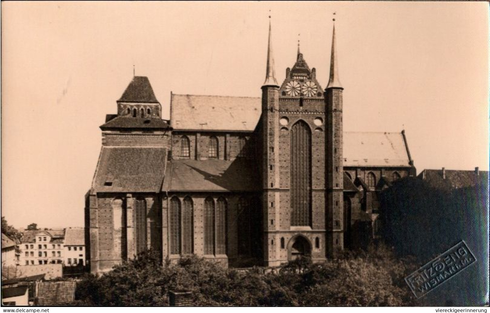 ! Photo, Fritz Seng, Fotokarte Wismar, St. Georgen, Kirche, 1932 - Wismar