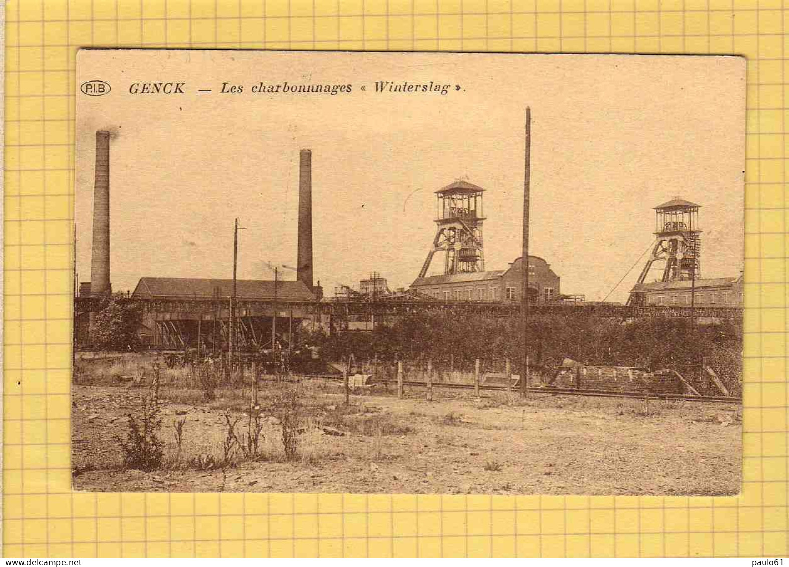 CPA : GENCK  Les Charbonnages "Winterlag "Mines Avec Chevalement - Genk