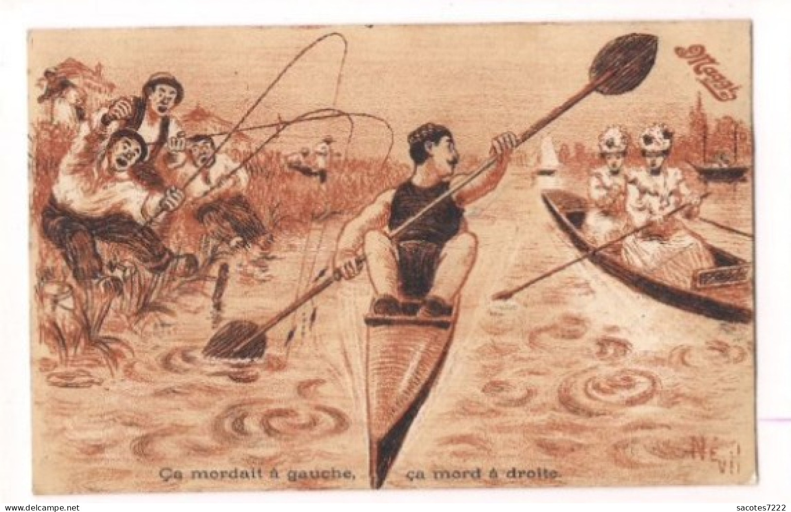 PECHE - AVIRON - FEMMES DANS UNE BARQUE - éditée Par POTAGE  MAGGI - - Roeisport