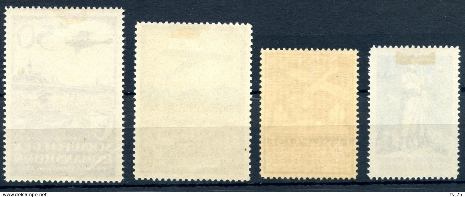 SUISSE - POSTE AERIENNE - LOT DE 4 TIMBRES SEMI-OFFICIELS * - Unused Stamps