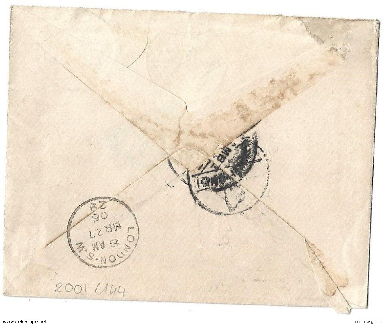 (C04) - COVER WITH 5M. STAMP KOSSEIR ( +STAR & CRESCENT) => UK 1906 - 1866-1914 Khédivat D'Égypte