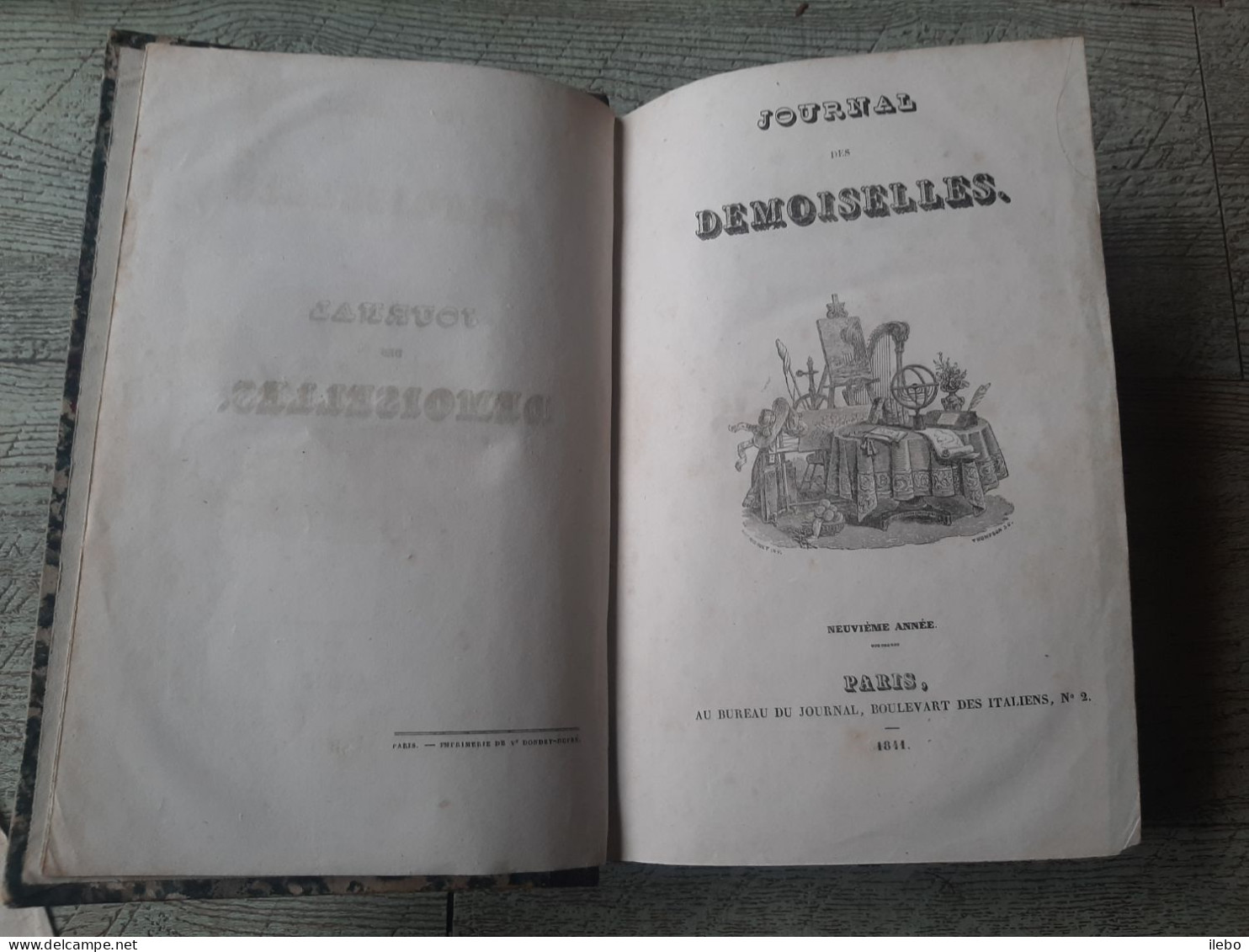 Journal Des Demoiselles 1841 Planches Dépliantes Broderie Canevas Romans Musique Gravures Mode - Moda