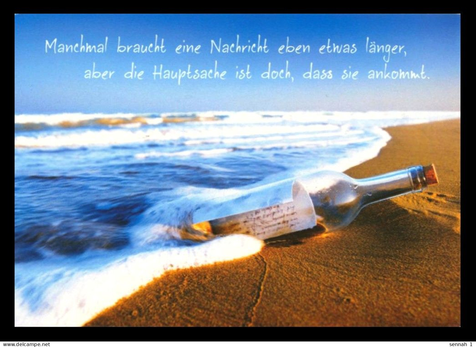 Bund / Germany: Ansichtskarte [AK] 'Flaschenpost Am Strand' / Postcard 'Message In A Bottle [MIB] – Beach' Gebraucht - Postal Services