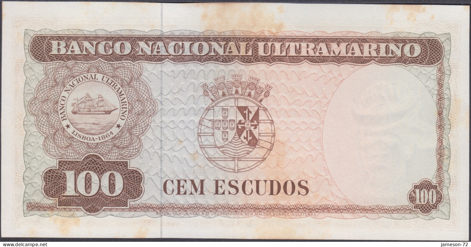 TIMOR - 100 Escudos 1963 P# 28b Asia Banknote - Edelweiss Coins - Timor