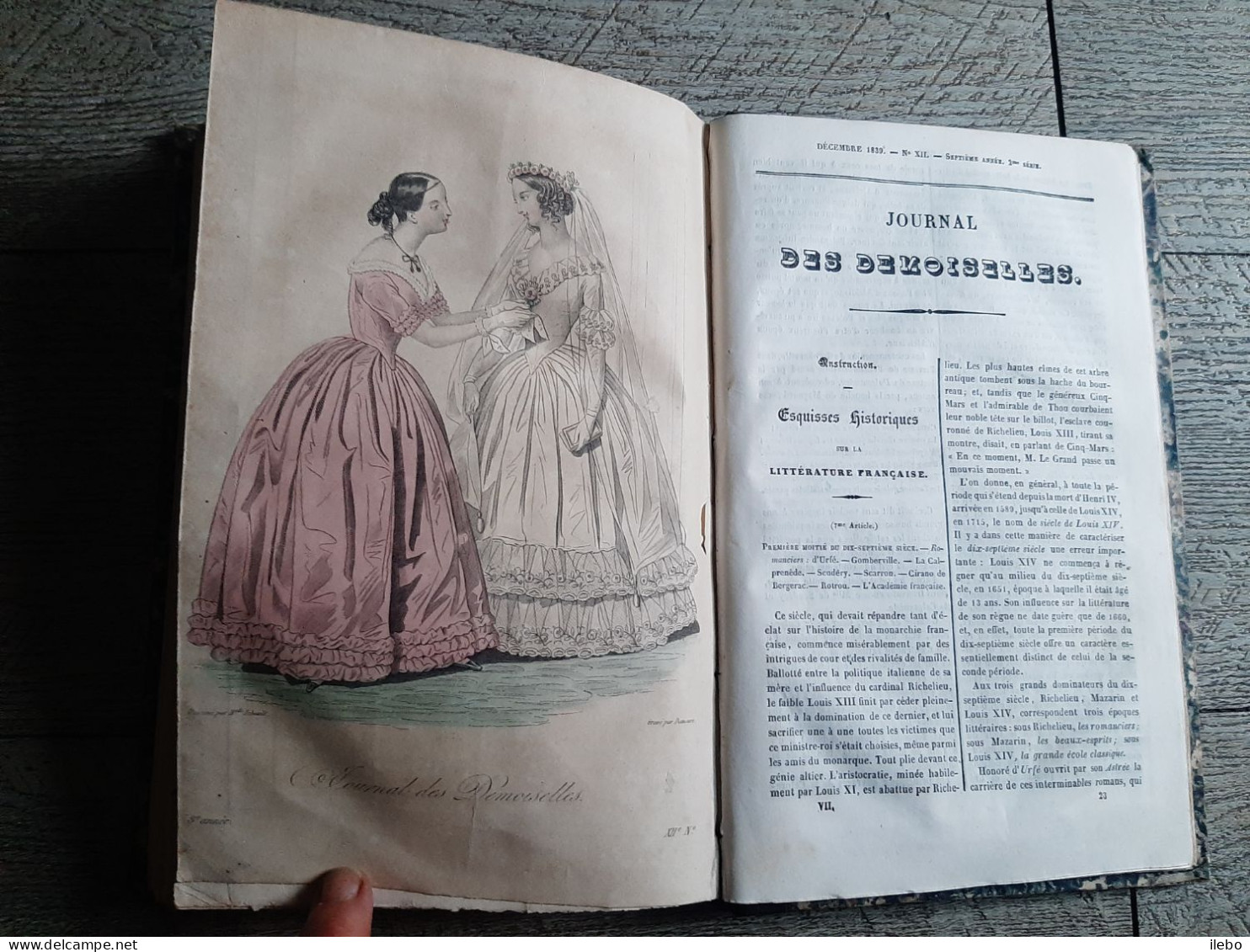 journal des demoiselles 1840 planches dépliantes broderie canevas romans musique gravures mode