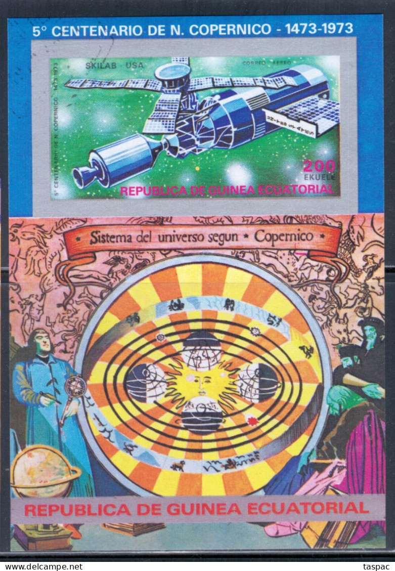Equatorial Guinea 1974 Mi# Block 94 Used - Copernicus, 500th Birth Anniv. / Space - Afrika