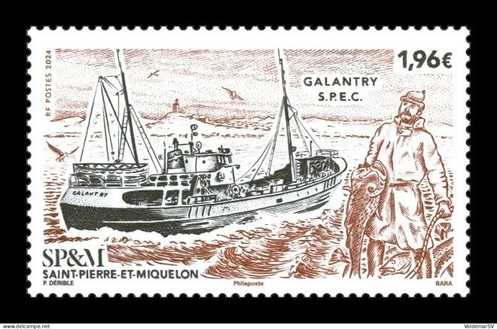 St. Pierre And Miquelon 2024 Mih. 1411 Ship Galantry. Fishes. Birds. Lighthouse MNH ** - Unused Stamps