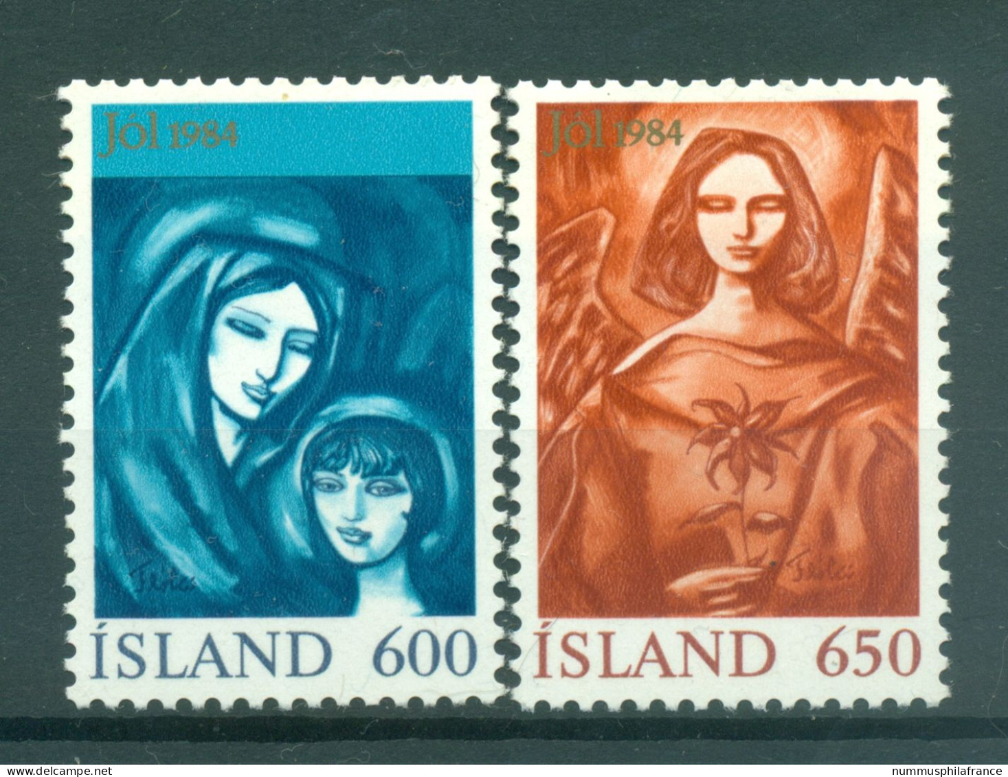 Islande 1984 - Y & T N. 579/80 - Noël (Michel N. 624/25) - Unused Stamps