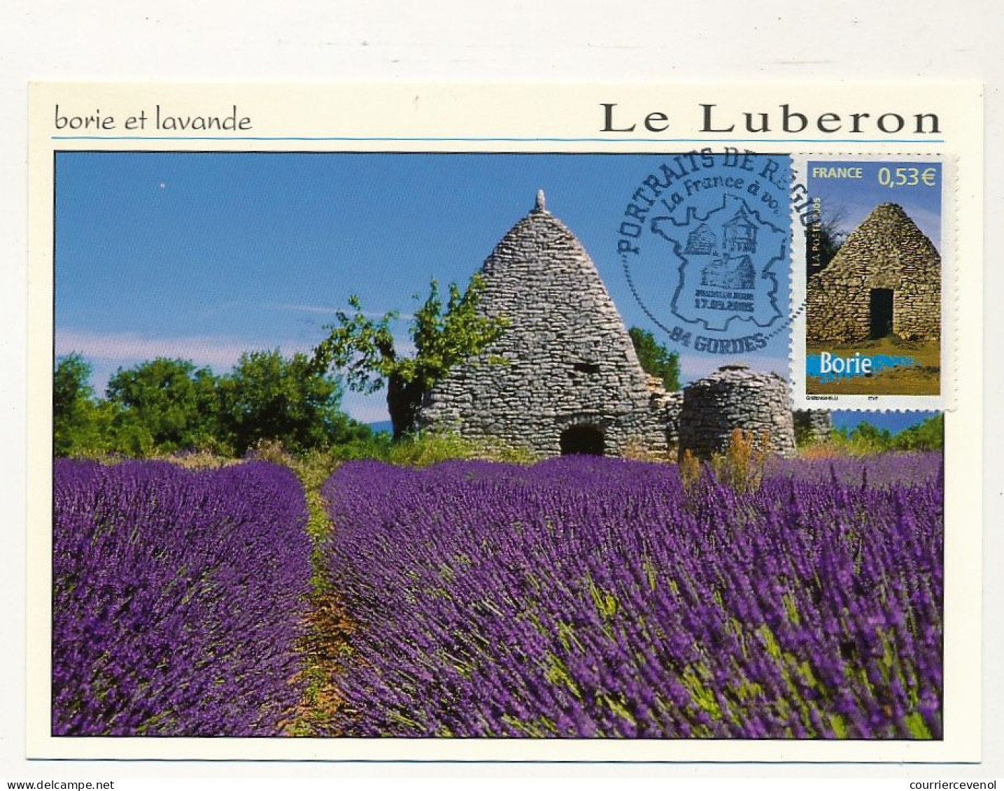 FRANCE - Carte Maximum - 0,53e Borie - 17/09/2005 - 84 Gordes - 2000-2009