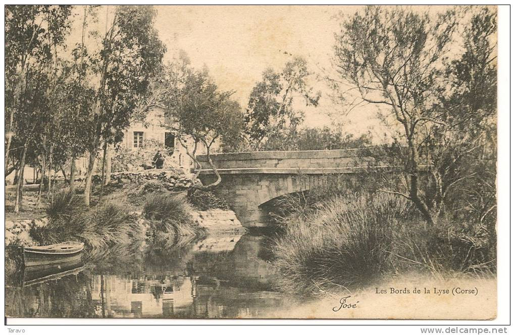 CORSE - Alentours D'AJACCIO - Les Bords De La Lyse (Liscia) - Pont --- Ed. José + Poème Au Verso - Ajaccio