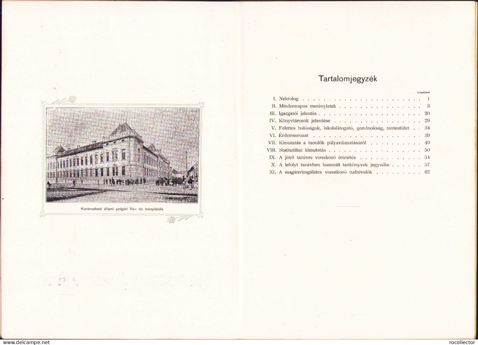A Karánsebesi állami Polgári Fiú és Leányiskola értésitője Az 1908-1909 Tanévről C1023 - Alte Bücher