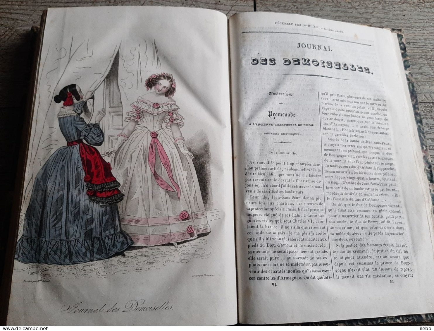 journal des demoiselles 1839 planches dépliantes broderie canevas romans musique gravures mode