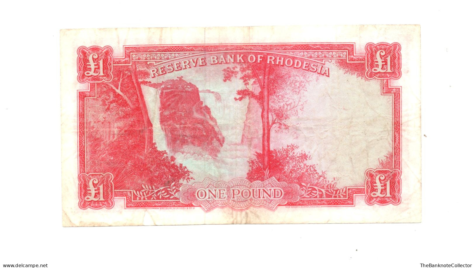 Rhodesia One (1) Pound 1964 QEII P-25 Very Fine - Rhodesia