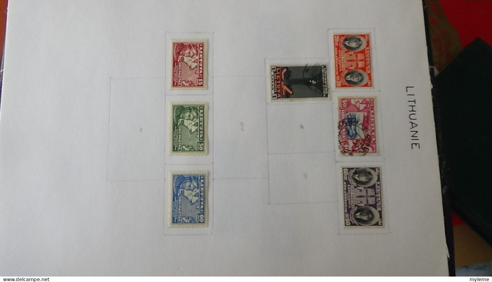 AZ144 Timbres de poste aériennes * et oblitérés de divers pays d'Europe sur feuilles d'album.  A saisir !!!